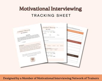 Motivational Interviewing Tracking Sheet: Therapist & Social Work Reference (PDF)