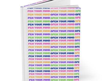 Inspirational Hardcover Journal for Creatives, Daily Planner, Writing Notebook, Gift for Students, Mindfulness Journal, Pen Your Mind Open