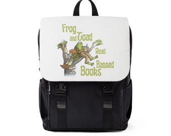 Read Banned Books Backpack | Unisex Casual Shoulder Bag, Literary Gift, Book Lover Accessory, Eco-Friendly Tote, Reading Enthusiast