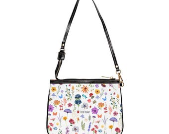Floral Print Small Shoulder Bag, Trendy Crossbody Purse, Gift for Her, Everyday Use Bag, Stylish Evening Clutch