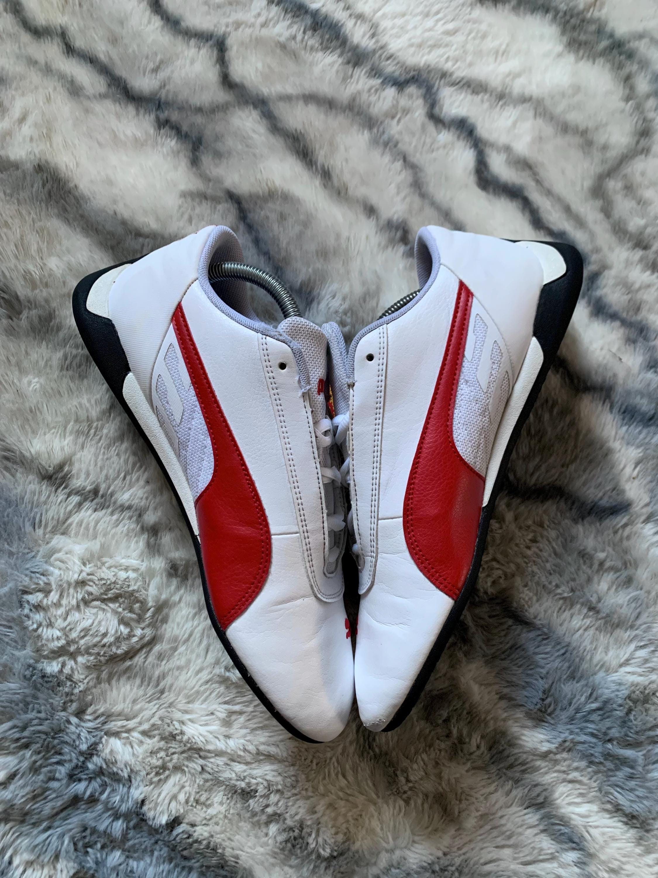 希少　美品　00s Puma×Ferrari leather shoes y2k Vintage Y2K Puma Ferrari Leather Shoes Sneakers - Etsy