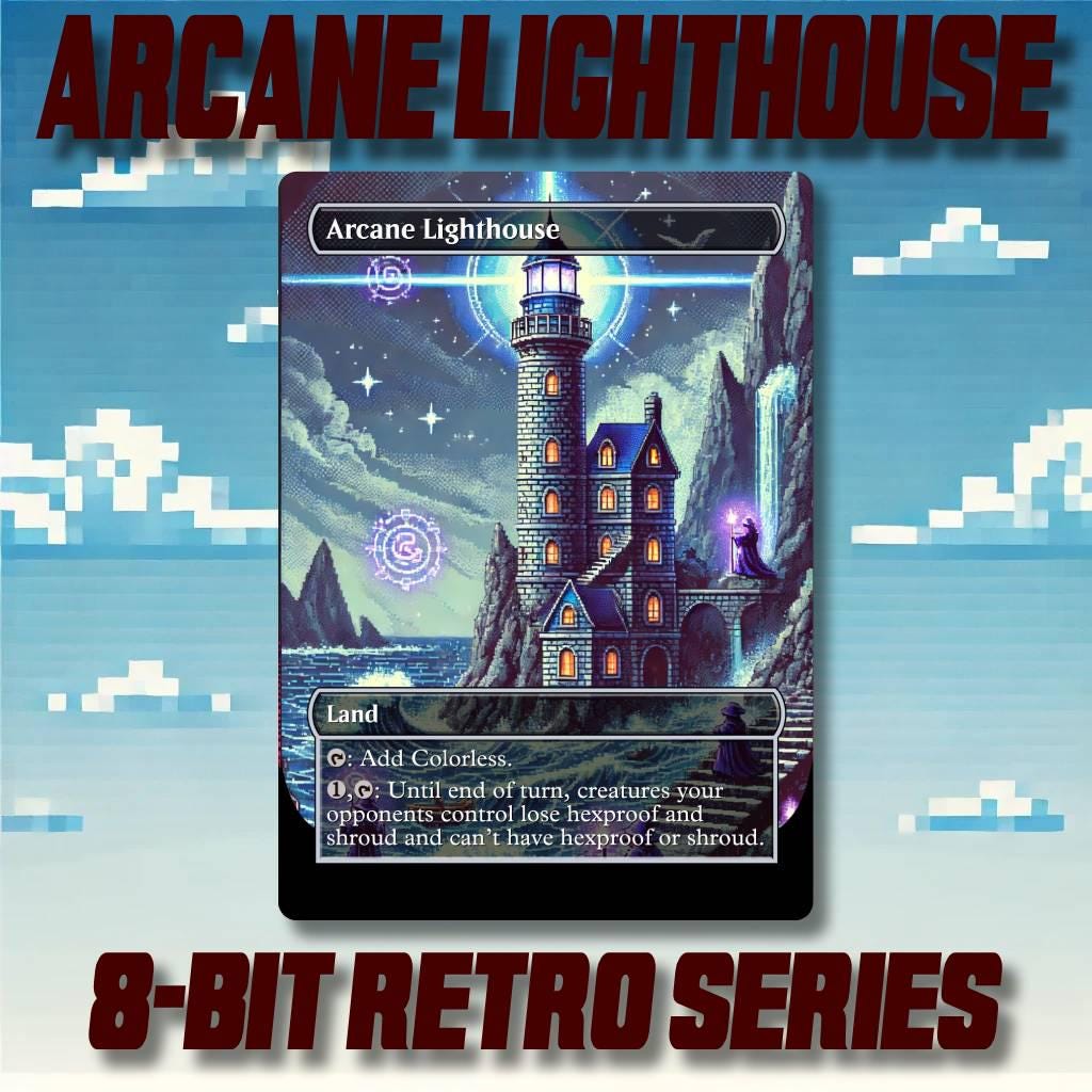 Arcane Lighthouse - Custom 8-bit Retro Style Alternate Art High Quality ...