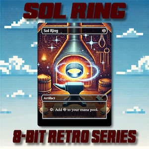 Sol Ring - aangepaste MTG-proxy 8-bits alternatieve kunst in retrostijl, kaarten van hoge kwaliteit