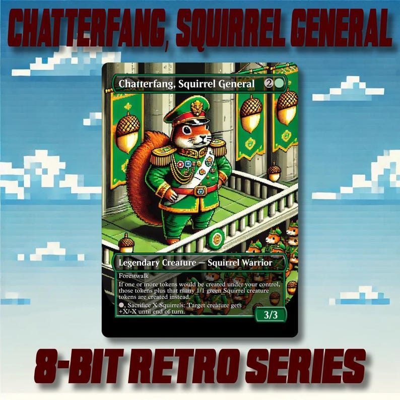 Chatterfang, Squirrel General - Custom 8-bit Retro Style Alternate Art ...