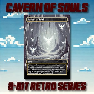 Cavern of Souls - niestandardowe karty MTG Proxy 8-Bit Retro Style Alternate Art wysokiej jakości