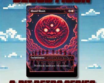 Blood Moon Altered Full Art MTG Magic Commander EDH Double Masters Rare Red  Gift - Etsy