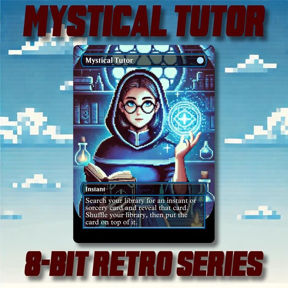 Mystical Tutor - Custom 8-bit Retro Style Alternate Art High Quality Cards - Etsy Mystical Tutor - Custom 8-bit Retro Style Alternate Art High Quality Cards - Etsy