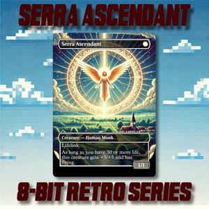 Serra Ascendant - Aangepaste MTG 8-bits alternatieve kunstkaarten in retrostijl van hoge kwaliteit