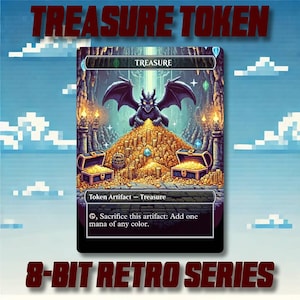 Treasure Token - Custom MTG 8-Bit Retro Style Alternate Art High Quality Cards