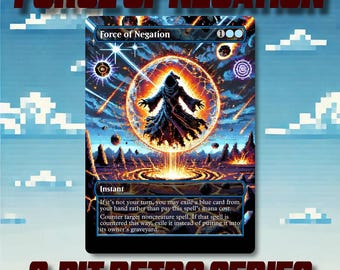 【本日最終】Force of Negation 4枚セット　ダブマスフルアート版 Force of Negation - Full Art Custom Card - Etsy