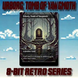 Urborg, tombe van Yawgmoth - aangepaste MTG 8-bits retro-stijl alternatieve kunst hoge kwaliteit kaarten