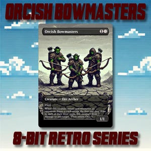 Orkische Bogenmeister - Benutzerdefinierte MTG Proxy 8-Bit Retro Style Alternative Kunst hochwertige Karten