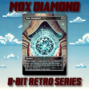 Mox Diamond - niestandardowe karty 8-bitowe w stylu retro, alternatywna sztuka wysokiej jakości