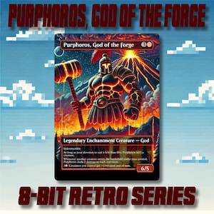 Purphoros, God of the Forge - Hochwertige Karten im 8-Bit Retro Style