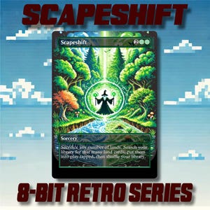 Scapeshift: aangepaste MTG-proxy 8-bits alternatieve kunst in retrostijl van hoge kwaliteit