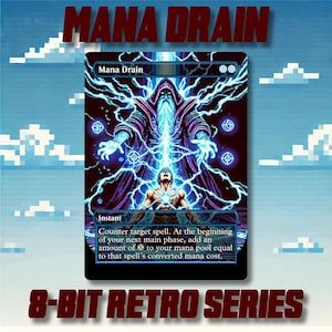 Mana Drain - Custom MTG Proxy 8-Bit Retro Style Alternate Art Wysokiej Jakości Karty