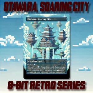 Otawara, Ciudad Elevada - Cartas MTG personalizadas de alta calidad con arte alternativo, estilo retro de 8 bits