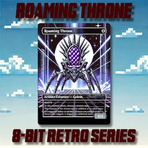 Roaming Throne - aangepaste MTG 8-bits retro-stijl alternatieve kunst kaarten van hoge kwaliteit