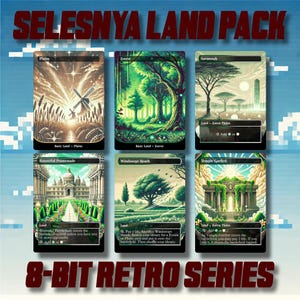 Green White Land Pack - Cartes de haute qualité personnalisées de style rétro 8 bits