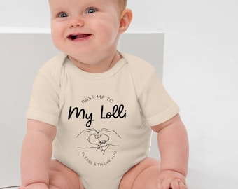 Lolli Unisex Pass Me To... Digital PNG, DIY, Cricut Image, Cute Baby Design, Baby Announcement Onesie, Funny Baby Gift, Gift for New Grandma