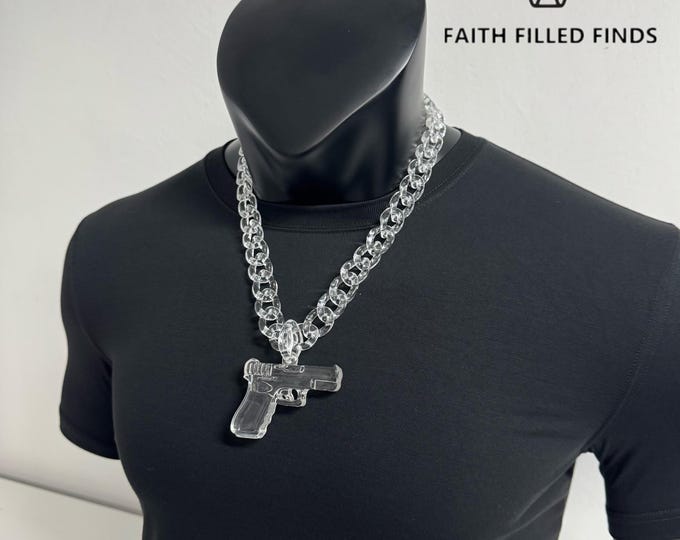 Featured listing image: Cool Pendant Chain Necklace for Men, Women, Boys, Girls, Trendy Daily Wear Necklace for Streetwear, Birthday Gifts, Party Accessories