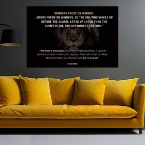 Poster Wall Art Motivational Poster Inspirational Wall Art Home Office Wall Decor Matte Poster Inspirational Quote Beast Mode Wall Decor Men