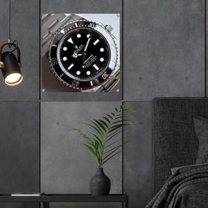 Arte murale del tempo Decorazione murale del tempo Orologio Rolex Arte murale Ispirazione Regali Decorazione murale per ufficio in casa Arte murale acrilica per camera da letto Regalo per amico Uomo