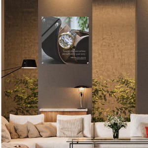 Wall Art Time Decorazione da parete Orologio motivazionale Arte da parete Ispirazione Regali Decorazione da parete per la casa Arte da parete in acrilico per camera da letto Ufficio Regalo per uomo