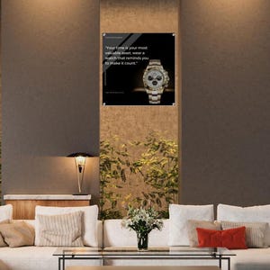 Arte murale del tempo Orologio Decorazione murale Ispirazione Regali Decorazione murale per ufficio domestico Regalo aziendale per amico Arte murale in acrilico Stampe murali motivanti