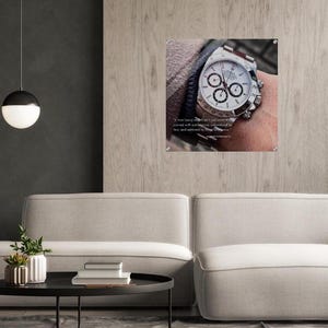 Orologio da parete Time Wall Art Decorazione da parete Ispirazione Regali per uomo Decorazione da parete per ufficio in casa Arte da parete in acrilico per soggiorno Regalo di compleanno per amico