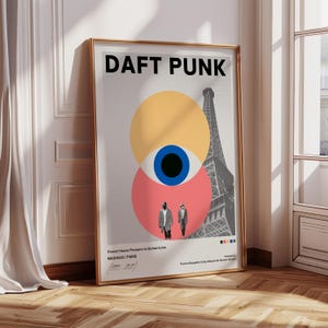 Stampa Daft Punk x Bauhaus / Arte murale musicale minimalista