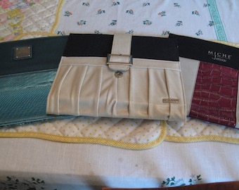 Miche Classic Purse Handbag Covers, Shells, CHOICE of 3, Teal Metalic, Pleated Beige, Red Croc