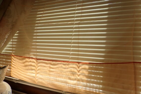 Romantic Peach Orange Sheer Curtains Rod Pocket Curtains 2 Etsy