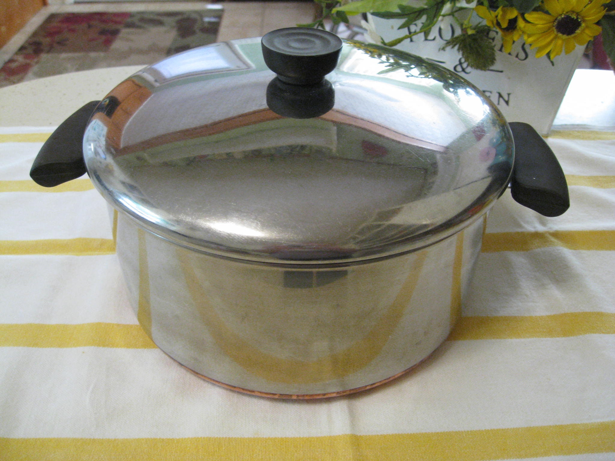 Revere Ware 86-A Stainless Steel 12 Qt Disc Bottom Stock Pot with Lid