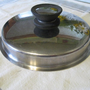 Stainless Steel Amway Queen Lid 7 1/2, 18 8 ,60s-70s, Sauce Pan Lid image 5