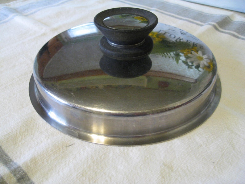 Stainless Steel Amway Queen Lid 7 1/2, 18 8 ,60s-70s, Sauce Pan Lid image 5