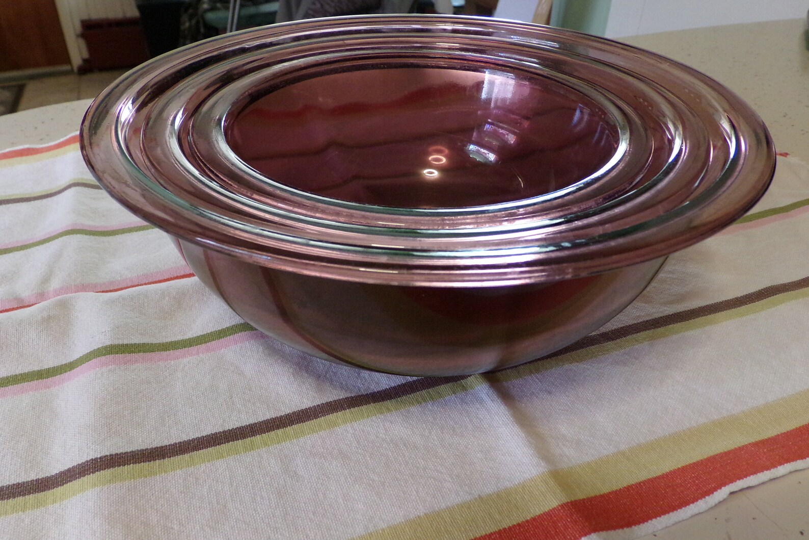 3 Vintage Pyrex Mixing BowlsAmethyst Purple Nesting Bowls Etsy