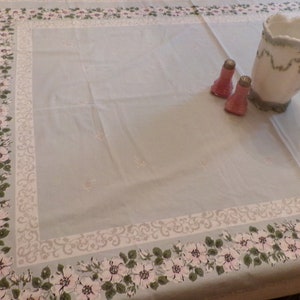 Shabby Kitchen Tablecloth, Kitchen, Cotton, Light Blue & Pink Floral