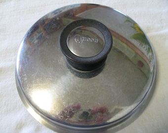 Stainless Steel Amway Queen Lid 7 1/2", 18 8 ,60s-70s, Sauce Pan Lid