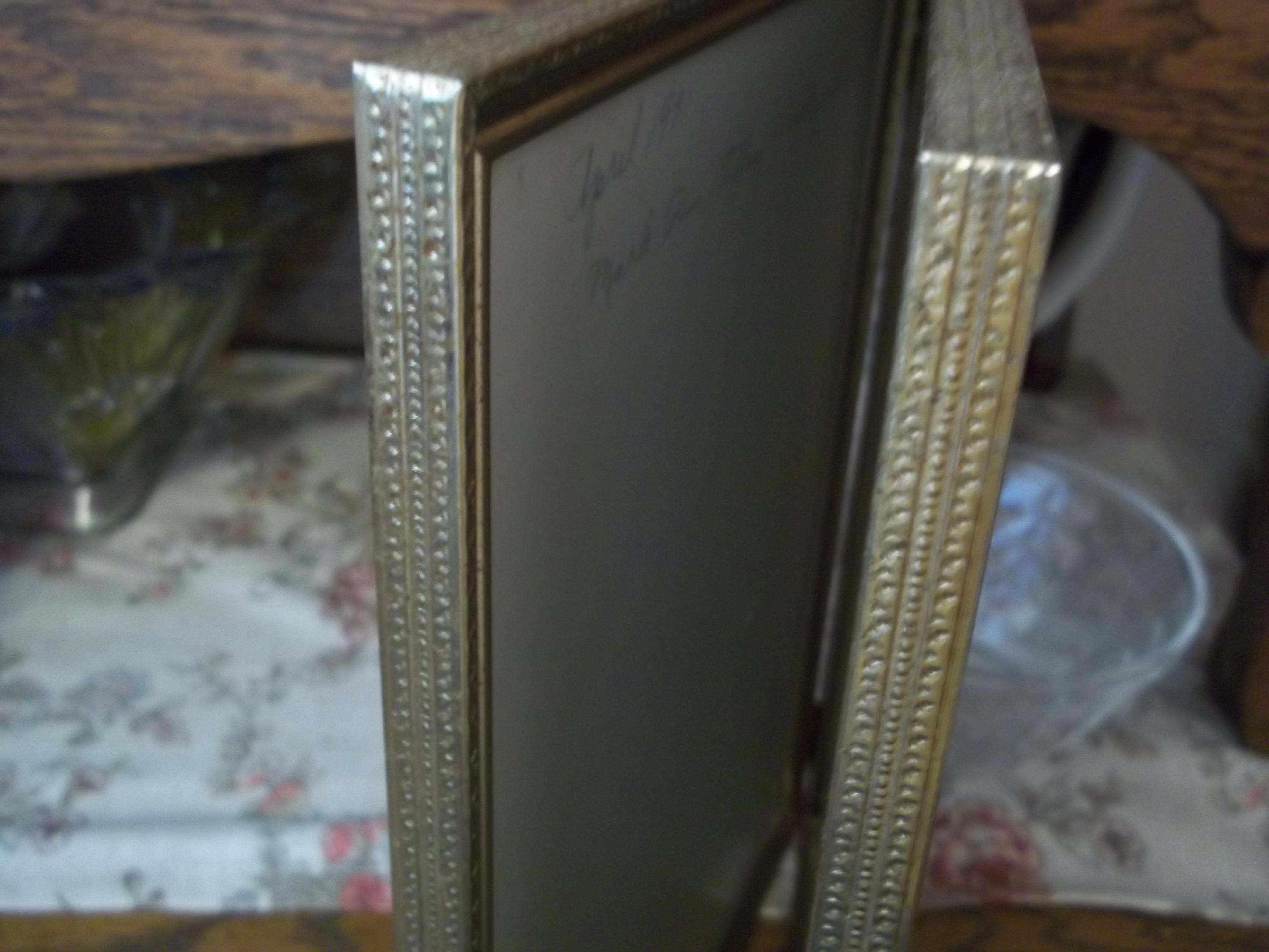 MCM Double 8 X 10 Hinged Frame, Metal, Brass Picture Frames, Gold Tone ...
