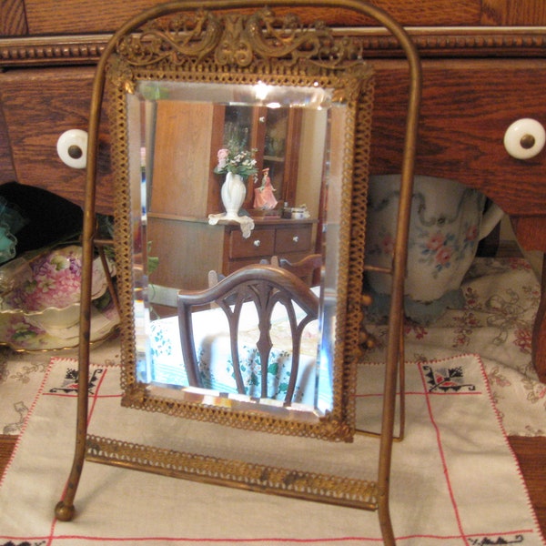 Antique Dressing Table With Mirror Etsy