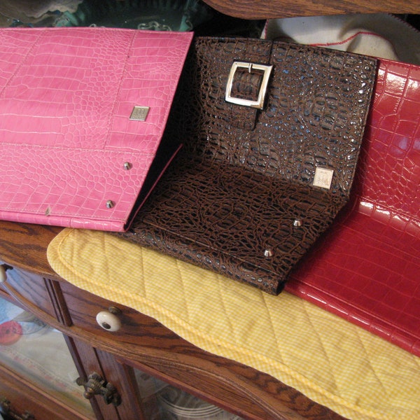 Miche Classic Purse Handbag Covers, Shells, CHOICE of 3, Pink Croc, Red Croc, Brown Snakeskin