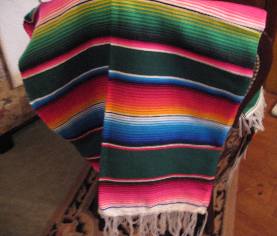 Serape Baja Mexican Round Rug main image 0