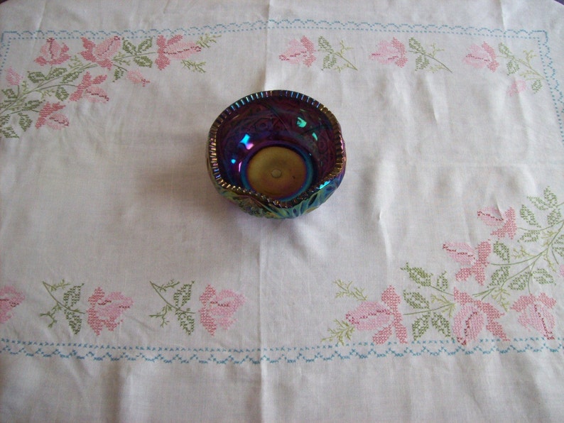 Vintage Embroidered Linen Tablecloth Cottage Chic Shabby Etsy