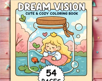 Cute Fantasy Coloring Book for Adults & Kids, Coco Wyo Inspired (PDF + Procreate PNG)