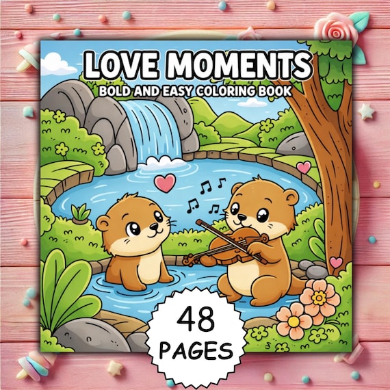Coco Wyo Style Romance Coloring Book, Kawaii Couple Art (PDF & PNG)