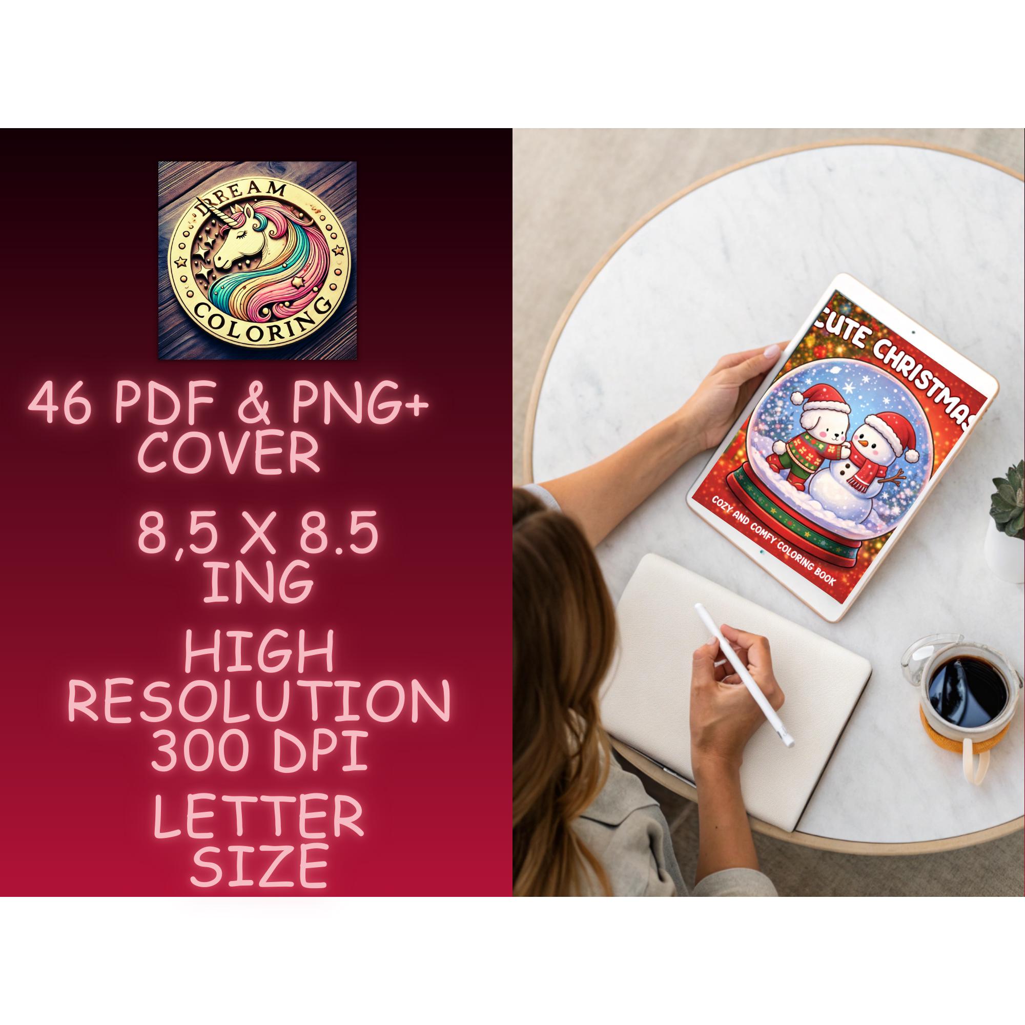Cute Christmas – Bold and Easy Coloring Book, 46 Cute Cozy Holiday ...