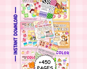 Come disegnare motivi semplici - Libro da colorare: disegni audaci (PDF + PNG)