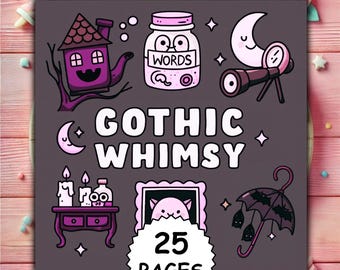 Halloween Coloring Book – Gothic Whimsy Coco Wyo Style (PDF + PNG)