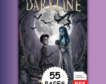 Mystery Coloring By Number Darkline, Coloring Book, Color by Dark Horror Numbers, Print & Use on Tablet, Spooky PDF
